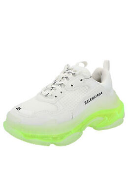 BALENCIAGA: Белые кроссовки Triple S