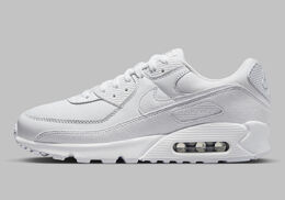 Nike: Белые кроссовки Air Max 90 PRM