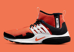 Nike: Оранжевые кроссовки Air Presto Mid Utility