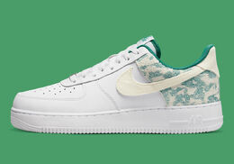 Nike: Зелёные кроссовки Air Force 1