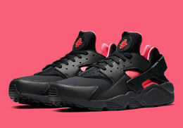 Nike: Чёрные кроссовки Air Huarache Run