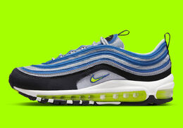 Nike: Голубые кроссовки Air Max 97