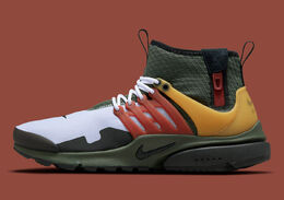 Nike: Зелёные кроссовки Air Presto Mid Utility