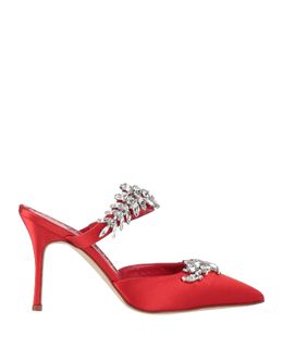 MANOLO BLAHNIK: Красные сабо 