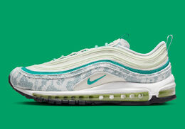 Nike: Зелёные кроссовки Air Max 97