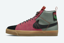 Nike: Зелёные кроссовки SB Blazer Mid