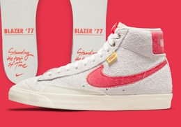 Nike: Красные кроссовки Blazer Mid 77