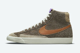 Nike: Тёмные кроссовки Blazer Mid 77