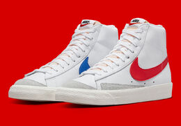 Nike: Белые кроссовки Blazer Mid 77