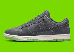 Nike: Зелёные кроссовки Dunk Low Retro