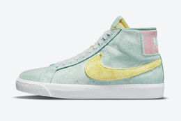 Nike: Светлые кроссовки SB Blazer Mid