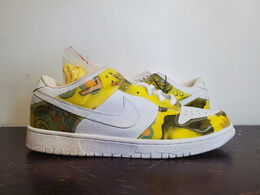 Nike: Белые кроссовки Dunk Low Pro SB