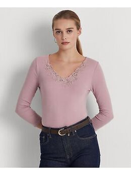 LAUREN RALPH LAUREN: Фиолетовый топ