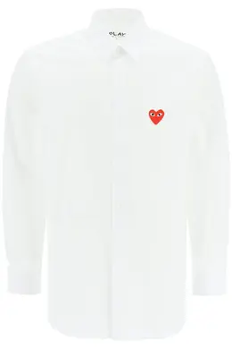 Comme Des Garcons Play: Белая рубашка  Heart