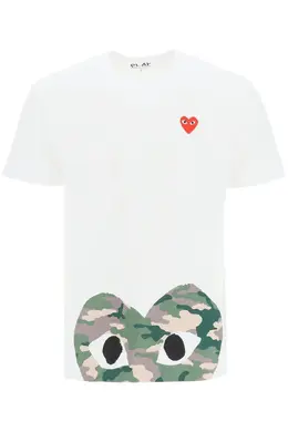 Comme Des Garcons Play: Белая футболка  Heart