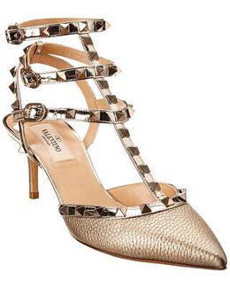 Valentino: Золотые туфли Rockstud