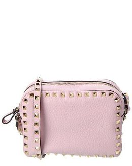 Valentino: Фиолетовая сумка Rockstud