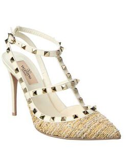 Valentino: Белые туфли Rockstud