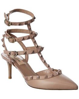 Valentino: Розовые туфли Rockstud