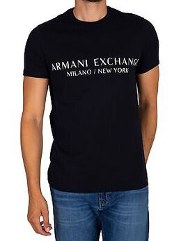 Armani Exchange: Футболка с принтом