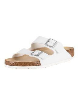 Birkenstock: Белые сандалии Arizona Birko Flor