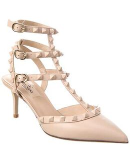 Valentino: Розовые туфли Rockstud