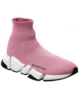 Balenciaga: Розовые кроссовки Speed.2