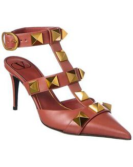 Valentino: Розовые туфли Roman Stud