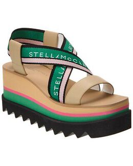 Stella McCartney: Зелёные сандалии Sneak Elyse