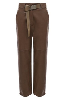 Brunello Cucinelli: Кожаные брюки 