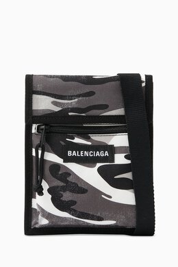 Balenciaga: Сумка через плечо Explorer с принтом