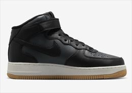 Nike: Чёрные кроссовки Air Force 1