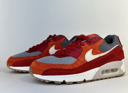 Nike: Красные кроссовки Air Max 90 PRM