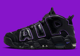 Nike: Чёрные кроссовки Air More Uptempo 96