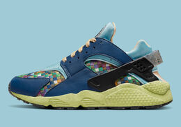 Nike: Голубые кроссовки Air Huarache