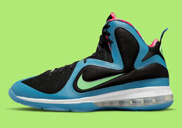 Nike: Голубые кроссовки Lebron 9