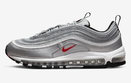 Nike: Серебристые кроссовки Air Max 97