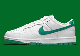 Nike: Белые кроссовки Dunk Low