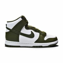 Nike: Белые кроссовки Dunk High