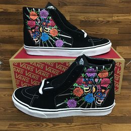 VANS: Чёрные кроссовки Sk8-Hi