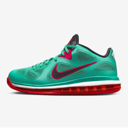 Nike: Зелёные туфли Lebron 9 Low