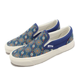 Vans: Голубые мокасины Classic Slip On