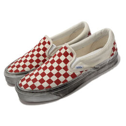 Vans: Красные мокасины Classic Slip On