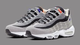 Nike: Серые кроссовки Air Max 95