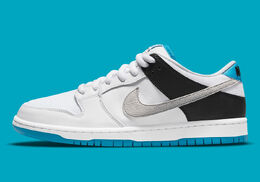 Nike: Голубые кроссовки SB Dunk Low