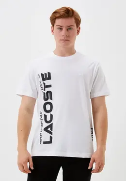 Lacoste: Бежевая футболка 