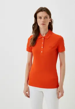 Lacoste: Оранжевое поло 