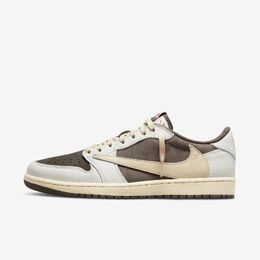 Jordan: Красные кроссовки Air Jordan 1 Travis Scott