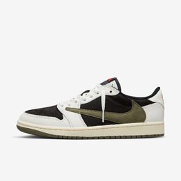 Jordan: Красные кроссовки Air Jordan 1 Travis Scott