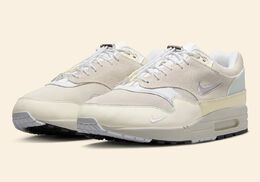 Nike: Белые кроссовки Air Max 1 Premium